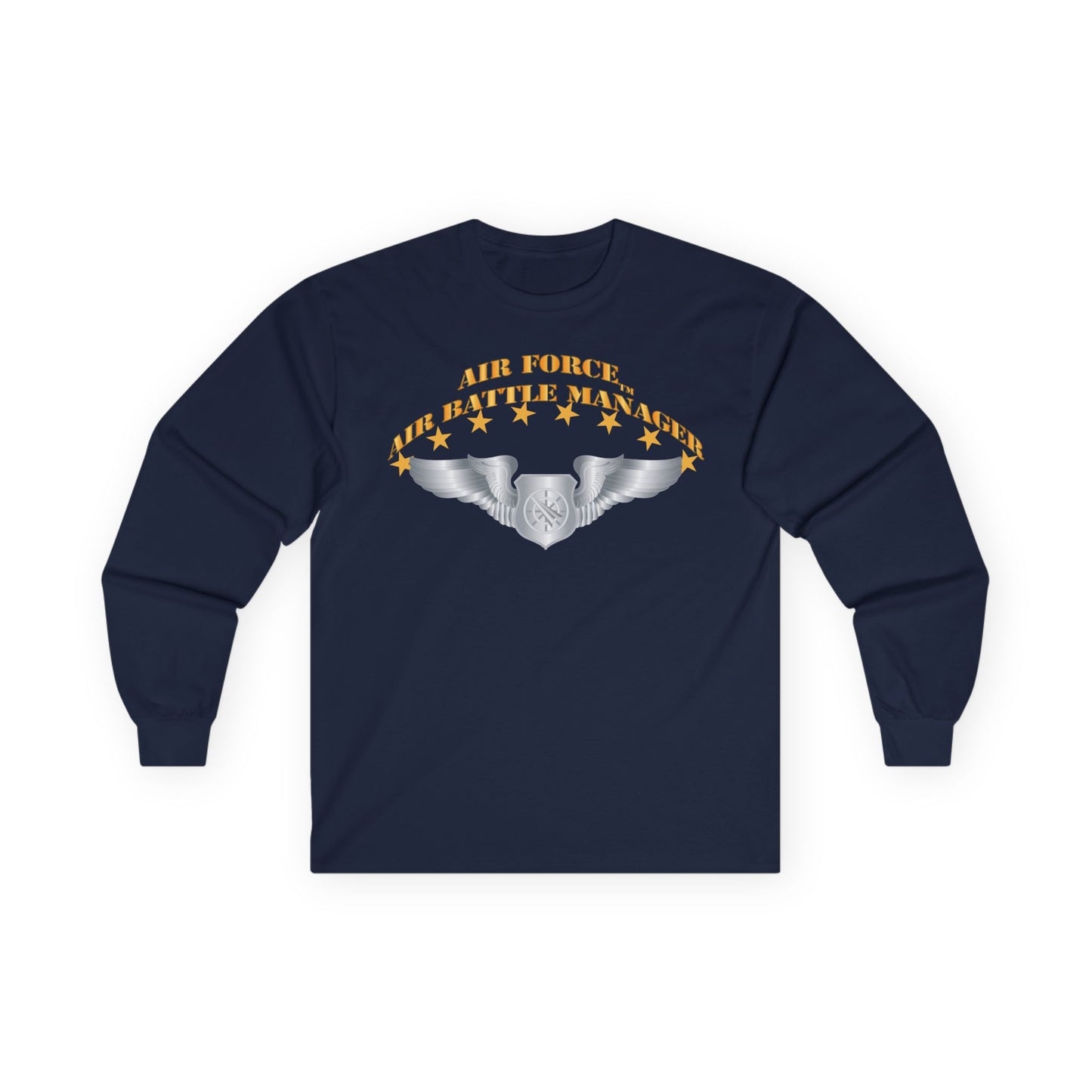 Unisex Ultra Cotton Long Sleeve Tee - USAF - Air Battle Manager - Basic Wings X 300