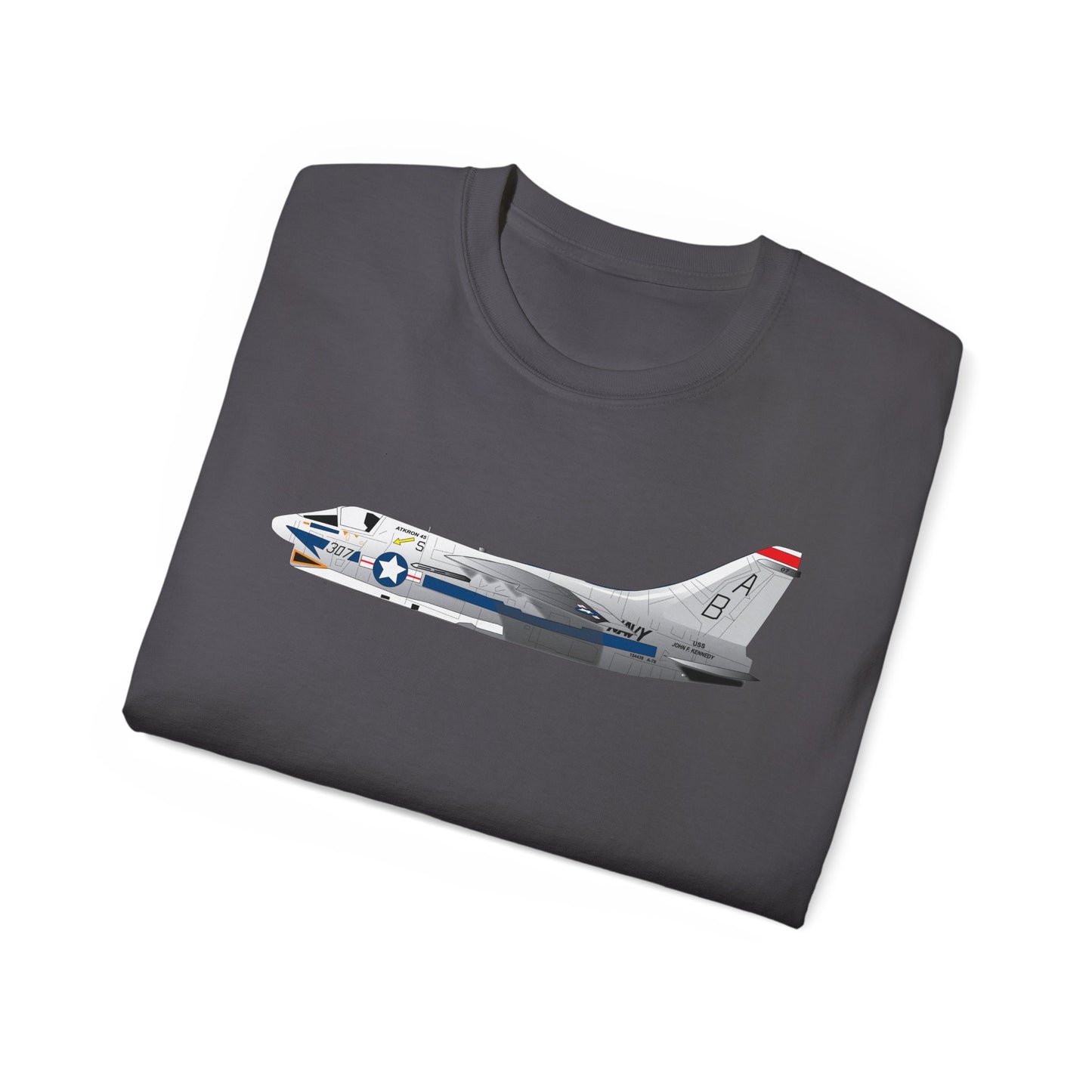 Unisex Ultra Cotton Tee - Aircraft - Navy - A-7B Corsair II - Side X 300