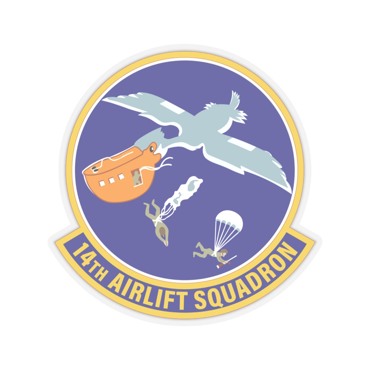 Kiss-Cut Stickers - USAF - 14th Airlift Squadron wo txt