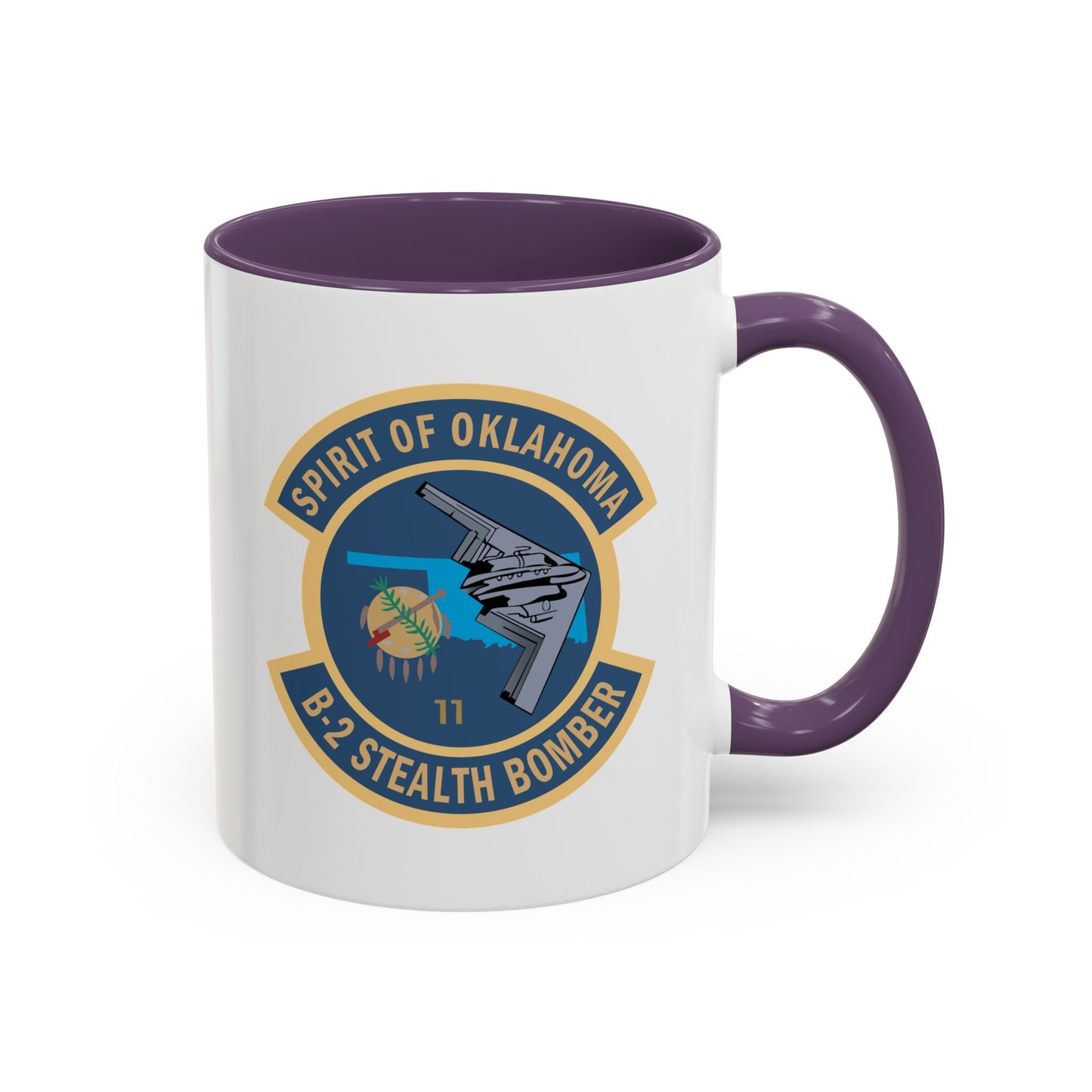 Accent Coffee Mug (11oz & 15oz) - USAF - B2 - Spirit of Oklahoma - Stealth Bomber wo txt X 300