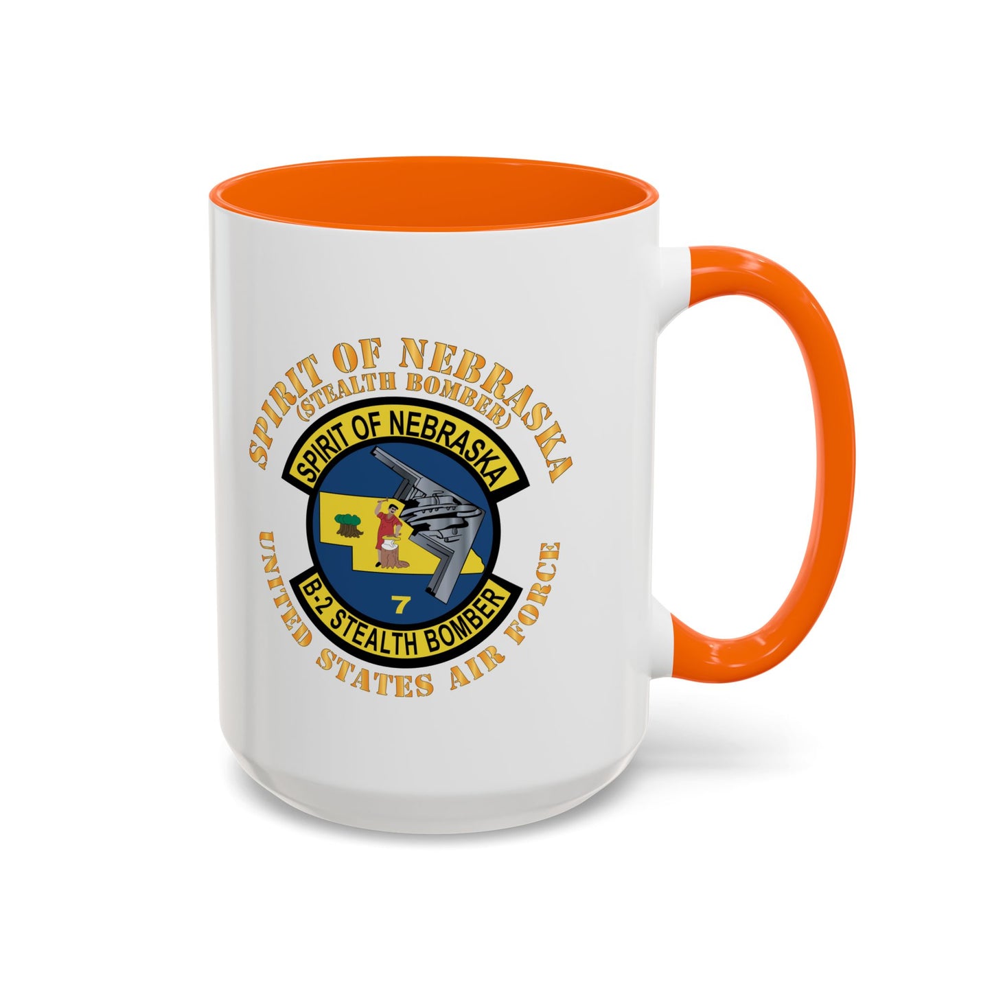 Accent Coffee Mug (11oz & 15oz) - USAF - B2 - Spirit of Nebraska - Stealth Bomber X 300