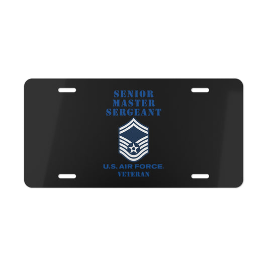 License Plate - USAF - Senior Master Sergeant (E8a) - 2020 - Veteran