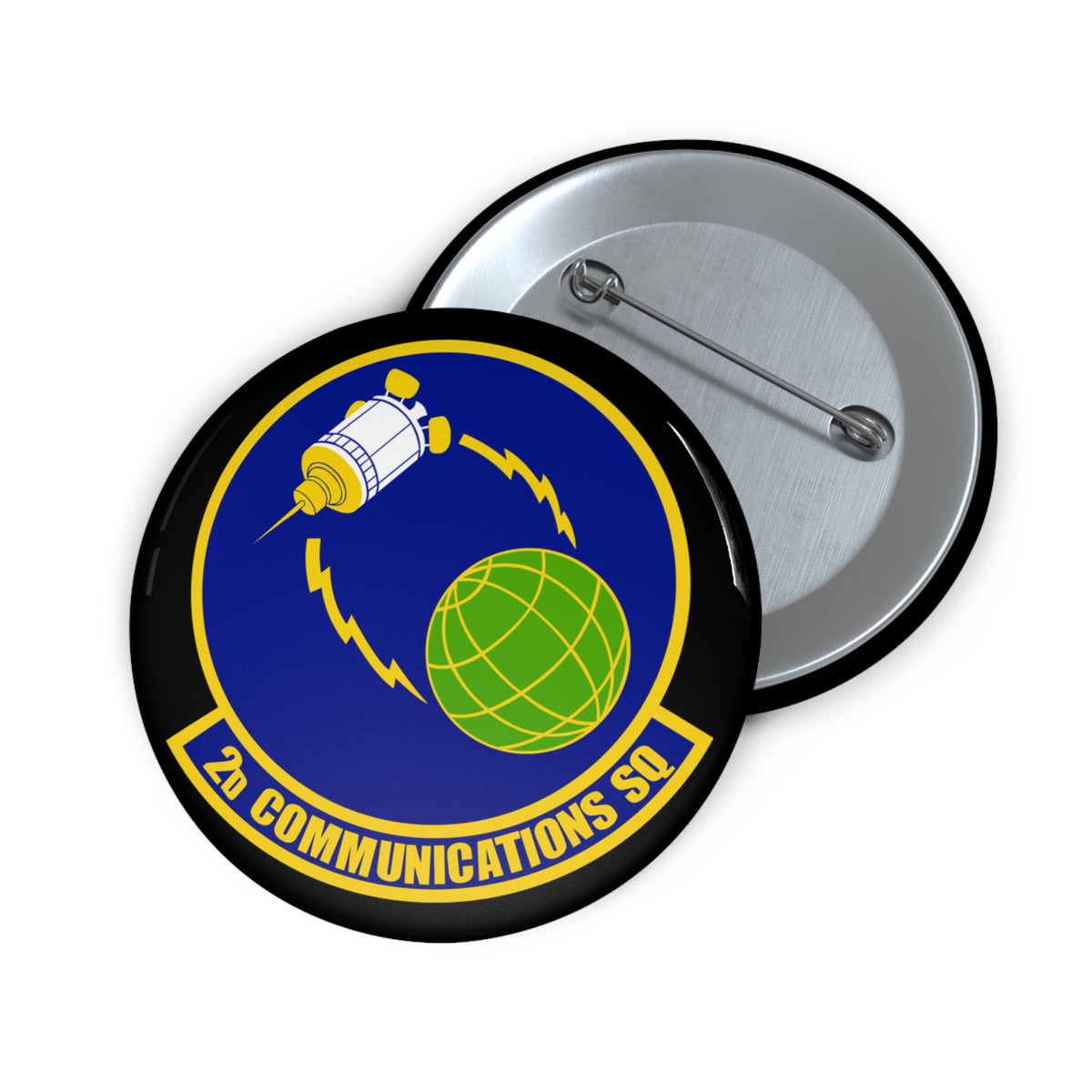 Custom Pin Button - USAF - 2d Communications Squadron wo txt