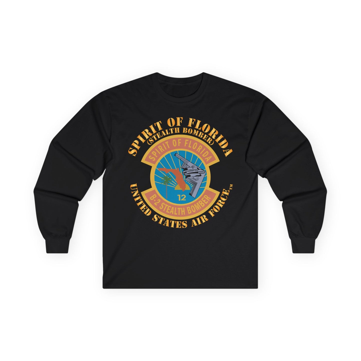 Unisex Ultra Cotton Long Sleeve Tee - USAF - B2 - Spirit of Florida - Stealth Bomber X 300