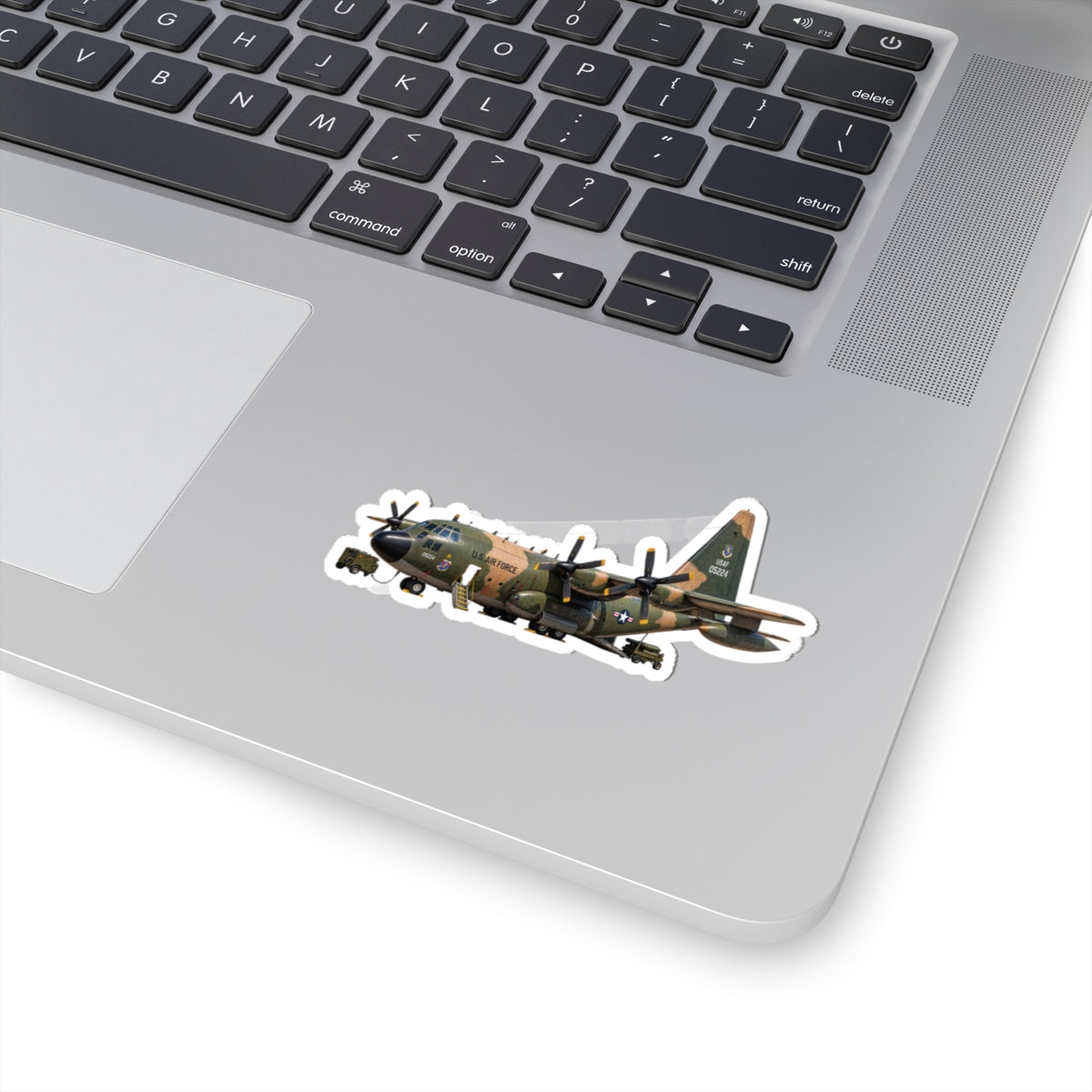 Kiss-Cut Stickers - C-130  Aircraft - Camo - Landing - Parked - Static