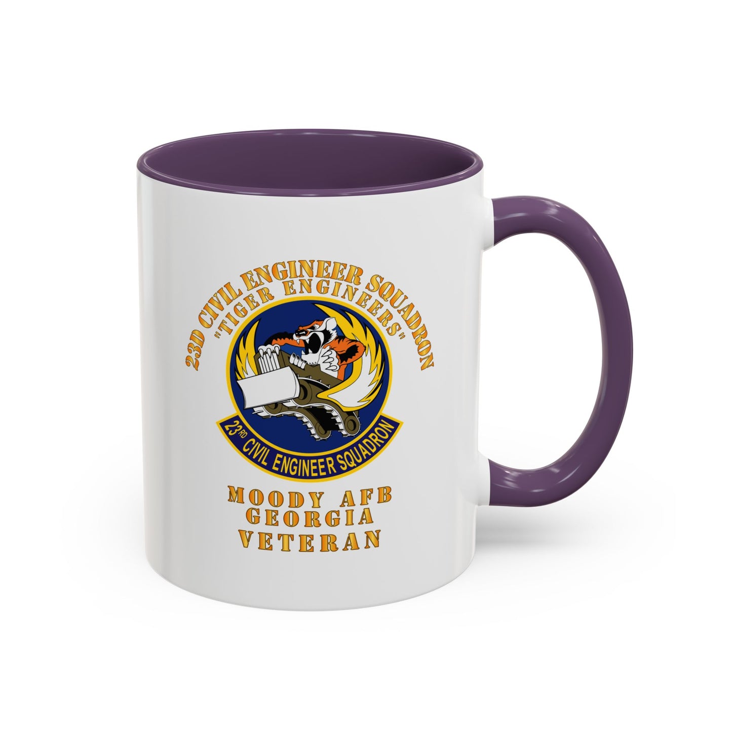 Accent Coffee Mug (11oz & 15oz) - USAF - 23d Civil Engineer Squadron - Tiger Engineers - Moody AFB, GA
