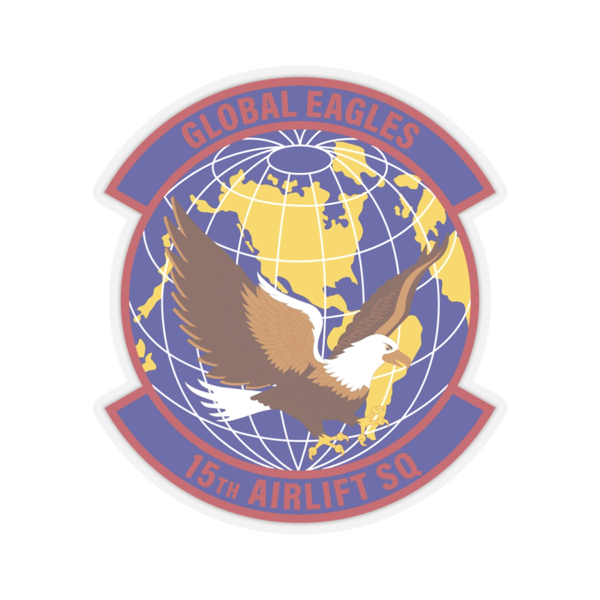 Kiss-Cut Stickers - USAF - 15th Airlift Squadron wo txt