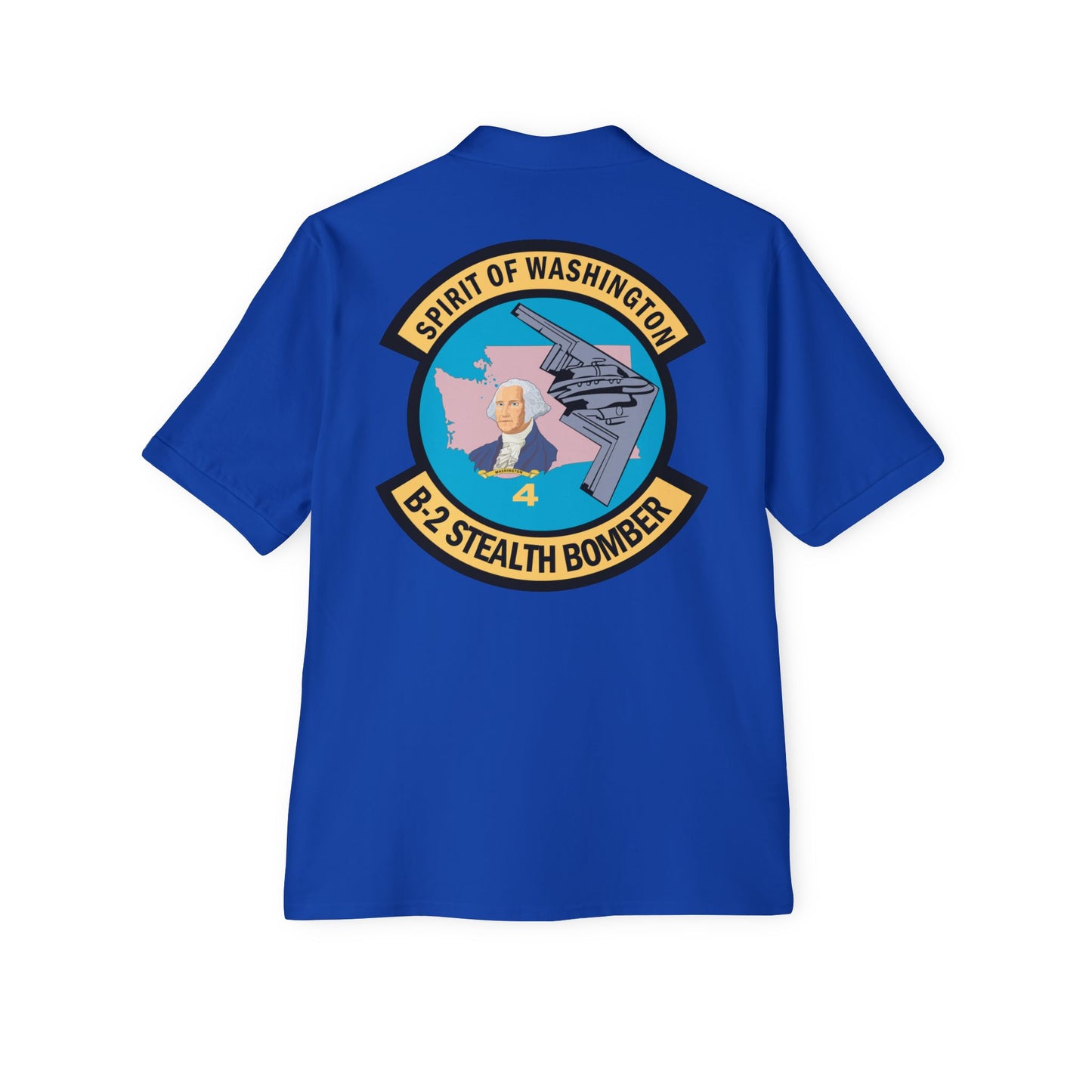 Men's Piqué Polo - USAF - B2 - Spirit of Washington - Stealth Bomber wo txt X 300