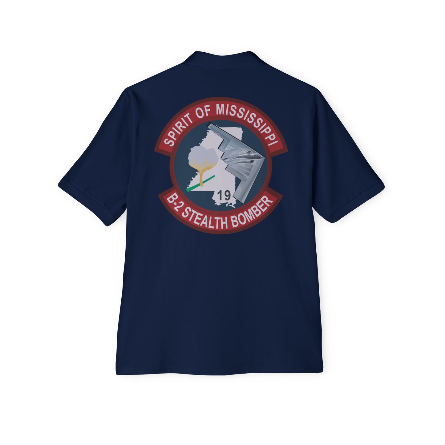 Men's Piqué Polo - USAF - B2 - Spirit of Mississippi - Stealth Bomber wo txt X 300
