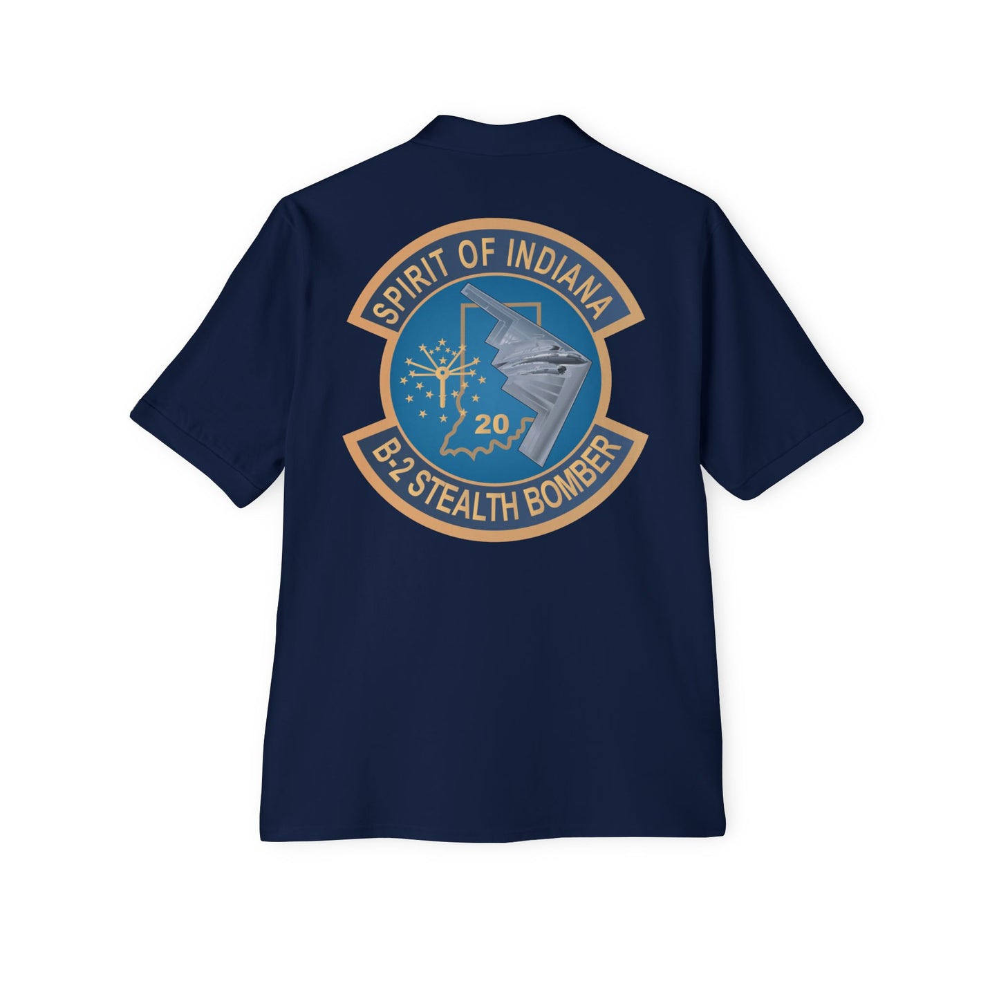 Men's Piqué Polo - USAF - B2 - Spirit of Indiana - Stealth Bomber wo txt X 300