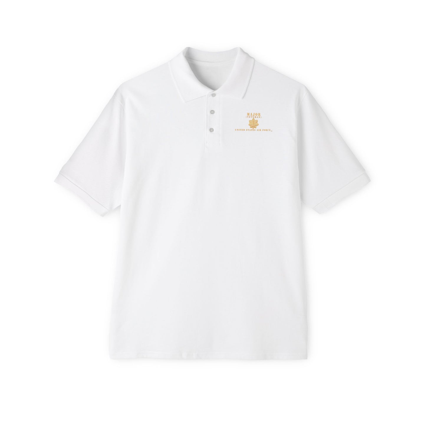 Men's Piqué Polo - USAF - Major - MAJ - Veteran X 300