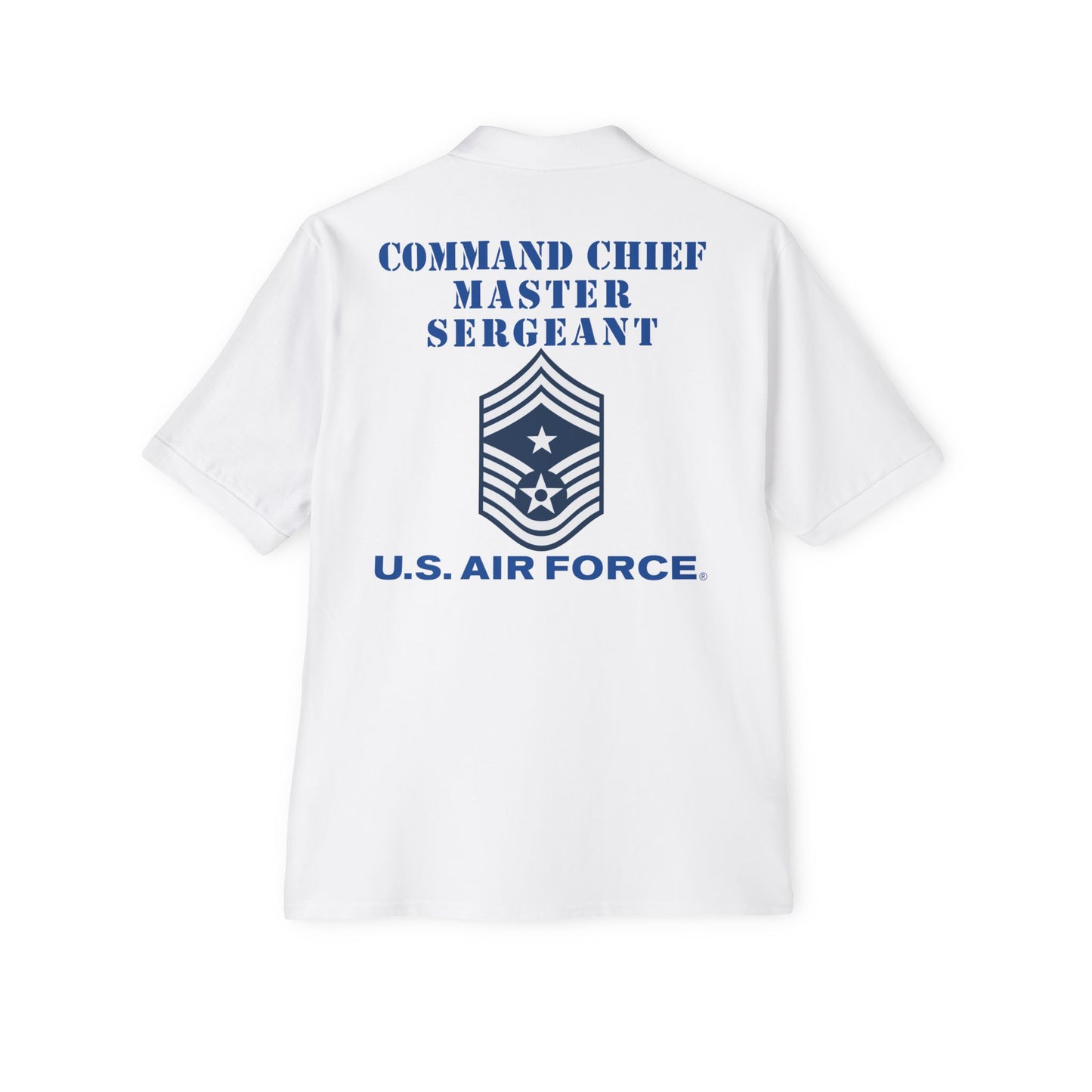 Men's Piqué Polo - USAF - Command Chief Master Sergeant (E9c) - 2020 - US Air Force w Text X 300