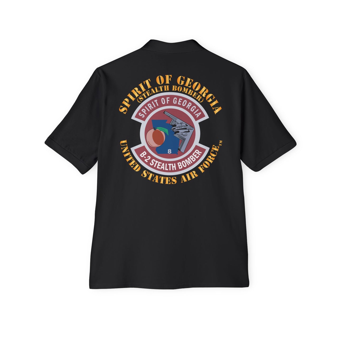 Men's Piqué Polo - USAF - B2 - Spirit of Georgia - Stealth Bomber X 300