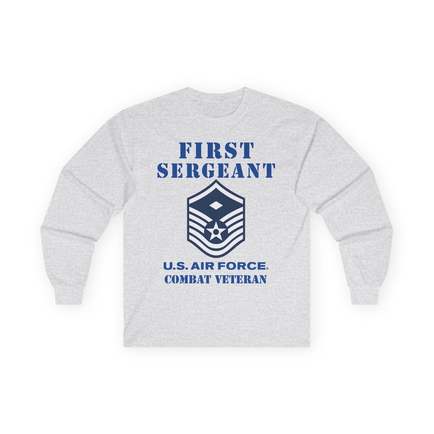 Unisex Ultra Cotton Long Sleeve Tee - USAF - First Sergeant (E7b) - 2020 - Combat Veteran
