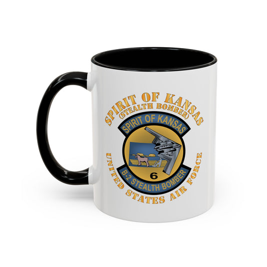 Accent Coffee Mug (11oz & 15oz) - USAF - B2 - Spirit of Kansas - Stealth Bomber X 300