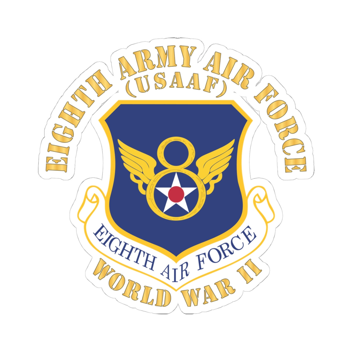 Kiss-Cut Stickers - USAF - 8th Air Force - WWII X 300