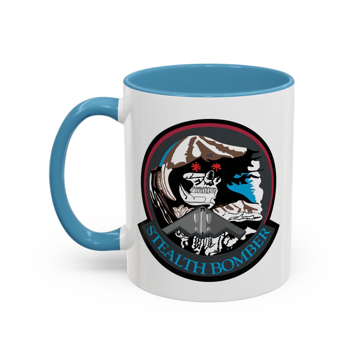 Accent Coffee Mug (11oz & 15oz) - USAF - B2 - Grim Reaper - Stealth Bomber wo txt X 300