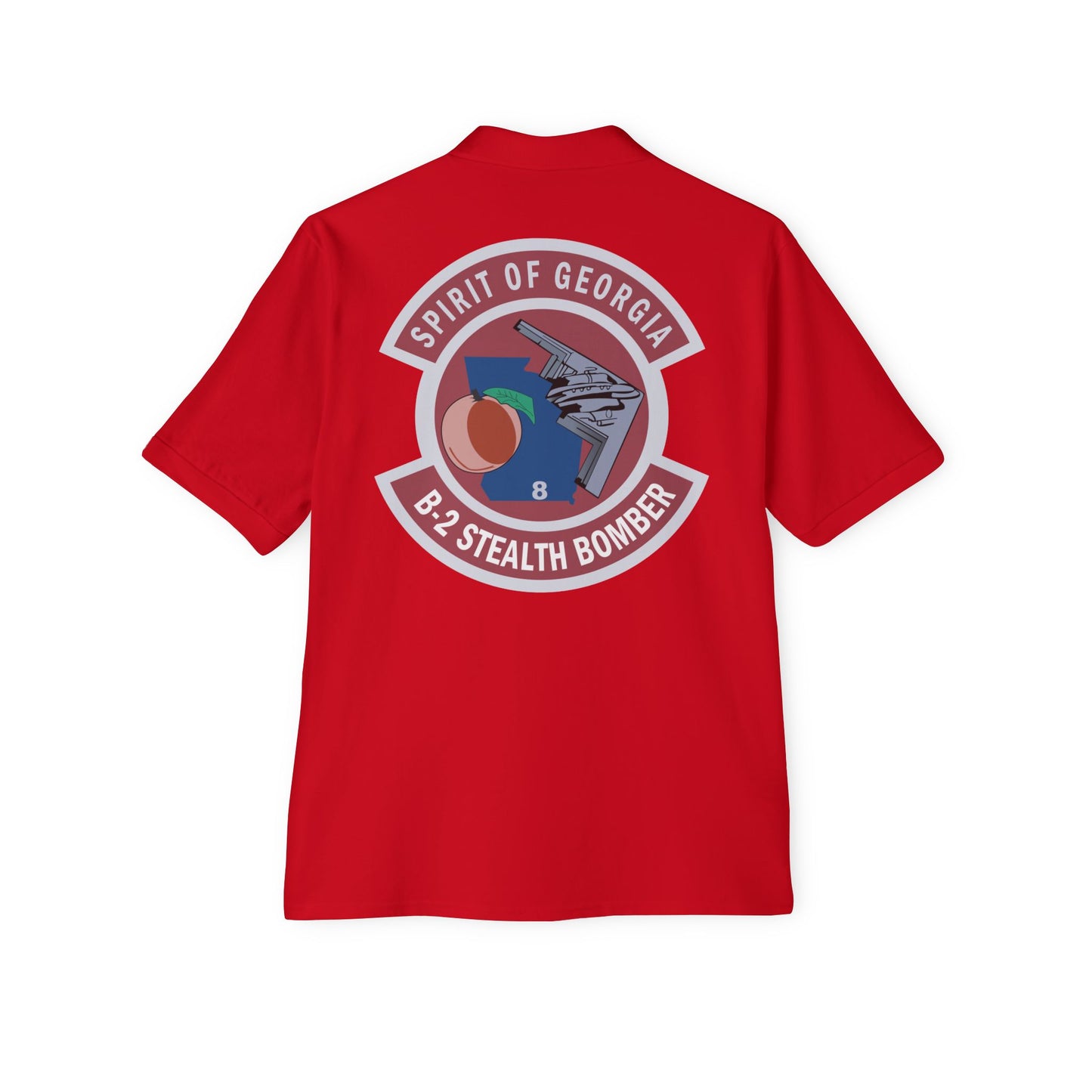 Men's Piqué Polo - USAF - B2 - Spirit of Georgia - Stealth Bomber wo txt X 300