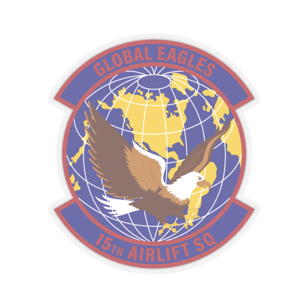 Kiss-Cut Stickers - USAF - 15th Airlift Squadron wo txt