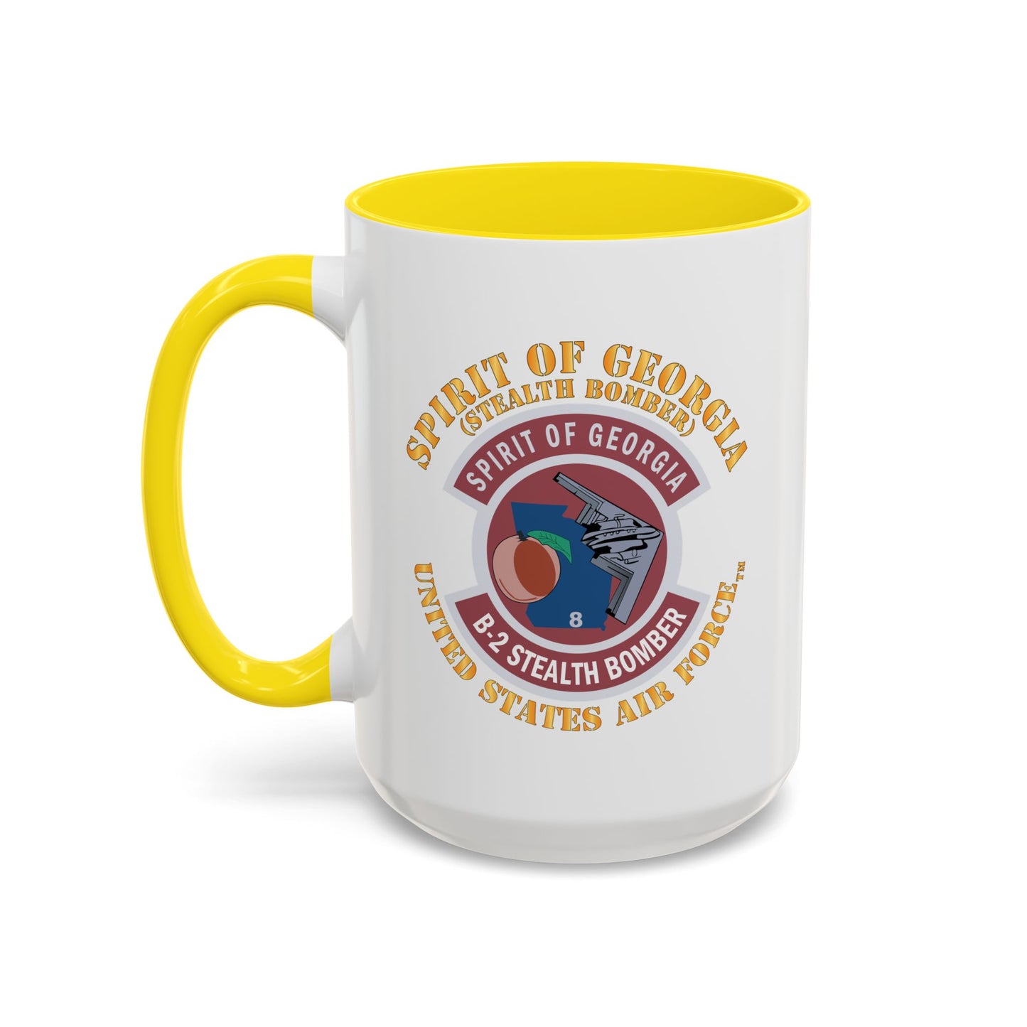 Accent Coffee Mug (11oz & 15oz) - USAF - B2 - Spirit of Georgia - Stealth Bomber X 300