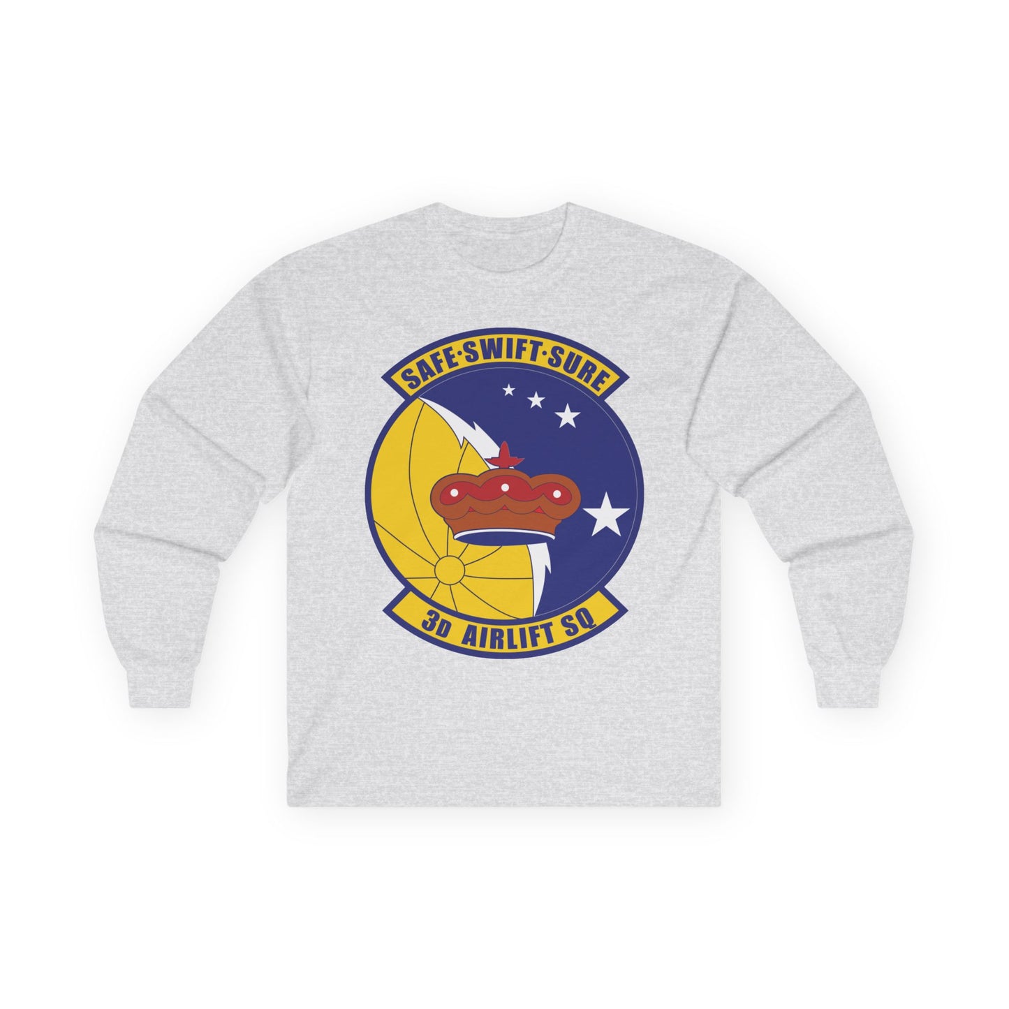 Unisex Ultra Cotton Long Sleeve Tee - USAF - 3rd Airlift Squadron wo txt