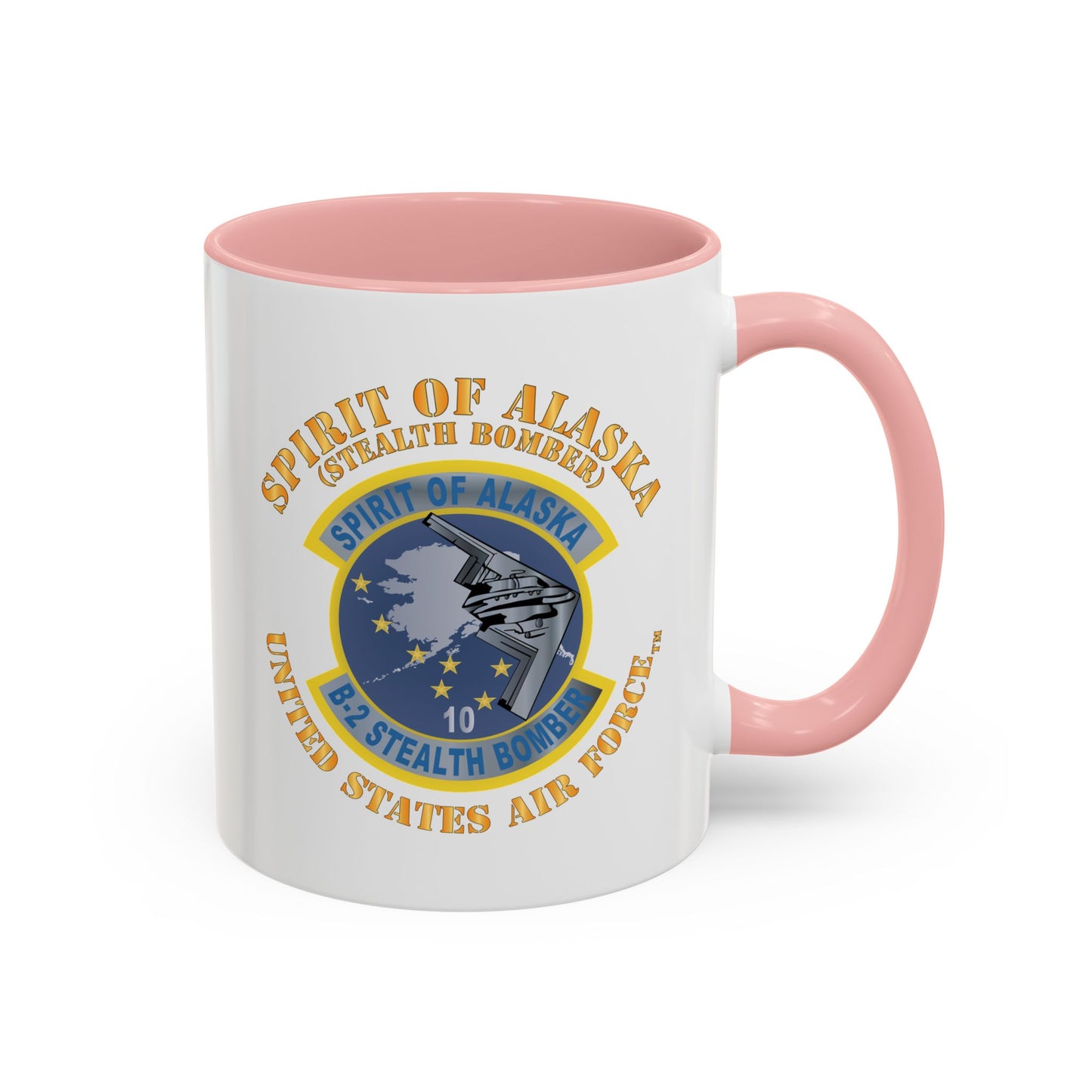Accent Coffee Mug (11oz & 15oz) - USAF - B2 - Spirit of Alaska - Stealth Bomber X 300