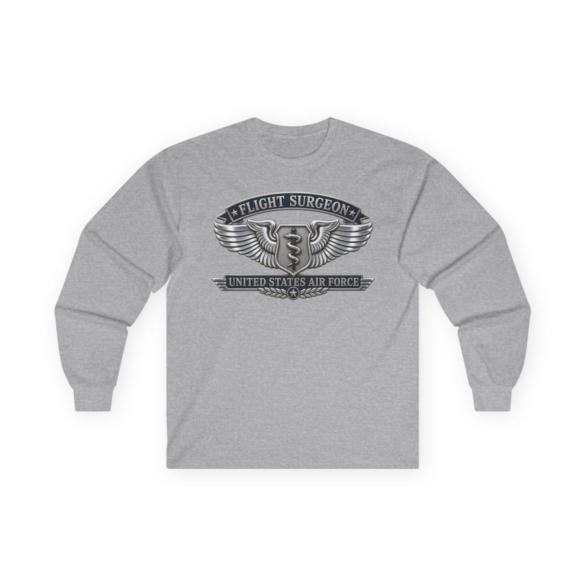 Unisex Ultra Cotton Long Sleeve Tee - USAF - Flight Surgeon Badge - United States Air Force - 3D - Enhanced
