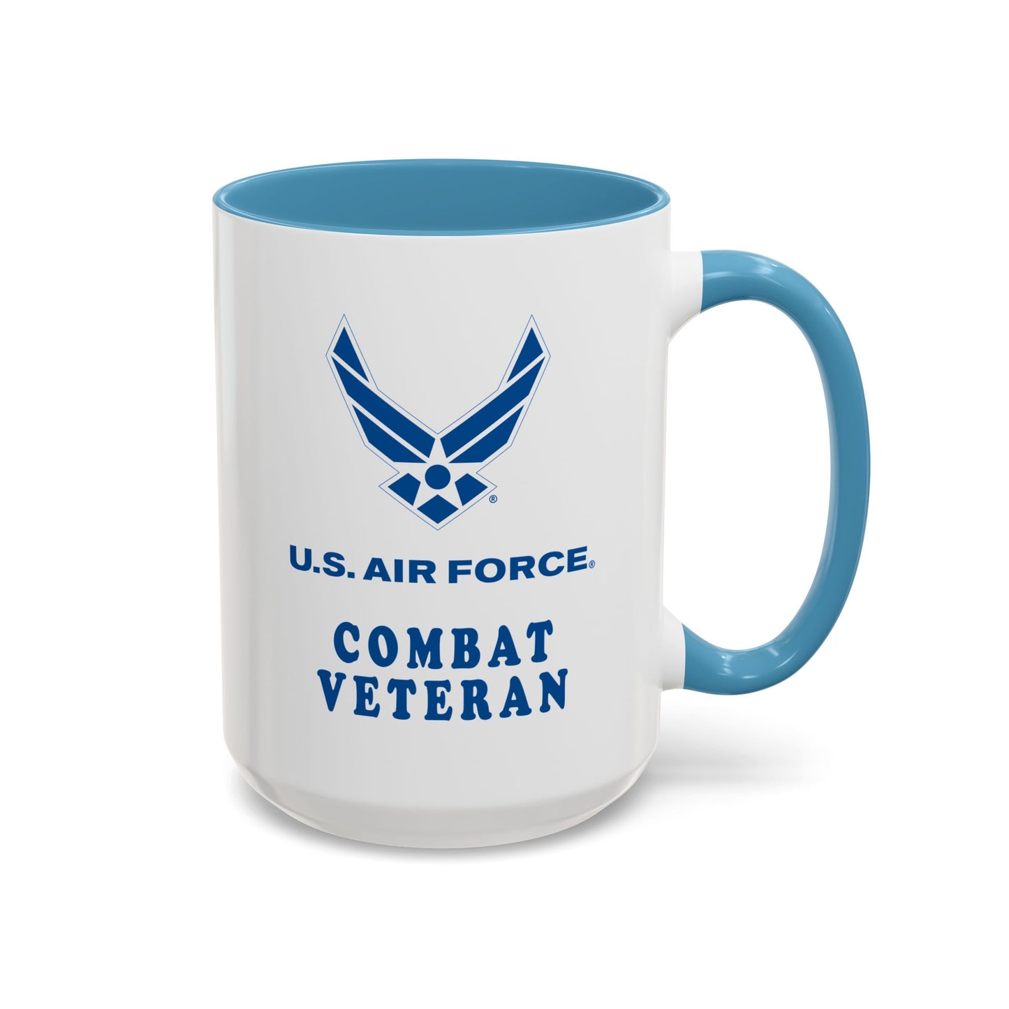Accent Coffee Mug (11oz & 15oz) - USAF - Air Force - Combat Veteran X 300