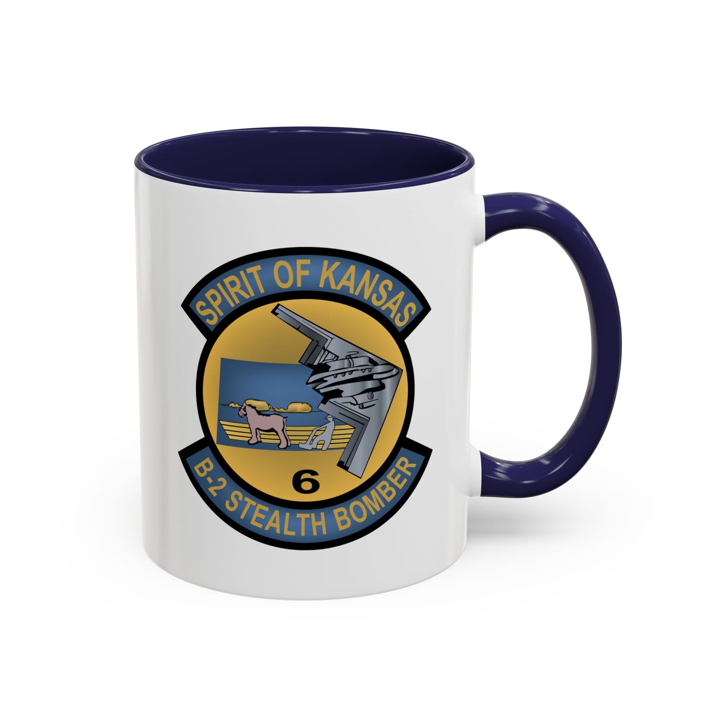 Accent Coffee Mug (11oz & 15oz) - USAF - B2 - Spirit of Kansas - Stealth Bomber wo txt X 300