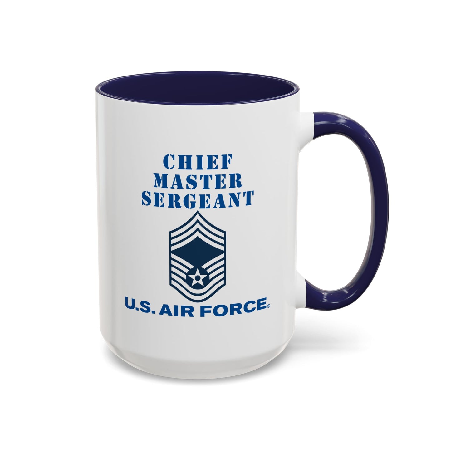 Accent Coffee Mug (11oz & 15oz) - USAF - Chief Master Sergeant (E9a) - 2020 - US Air Force w Text X 300