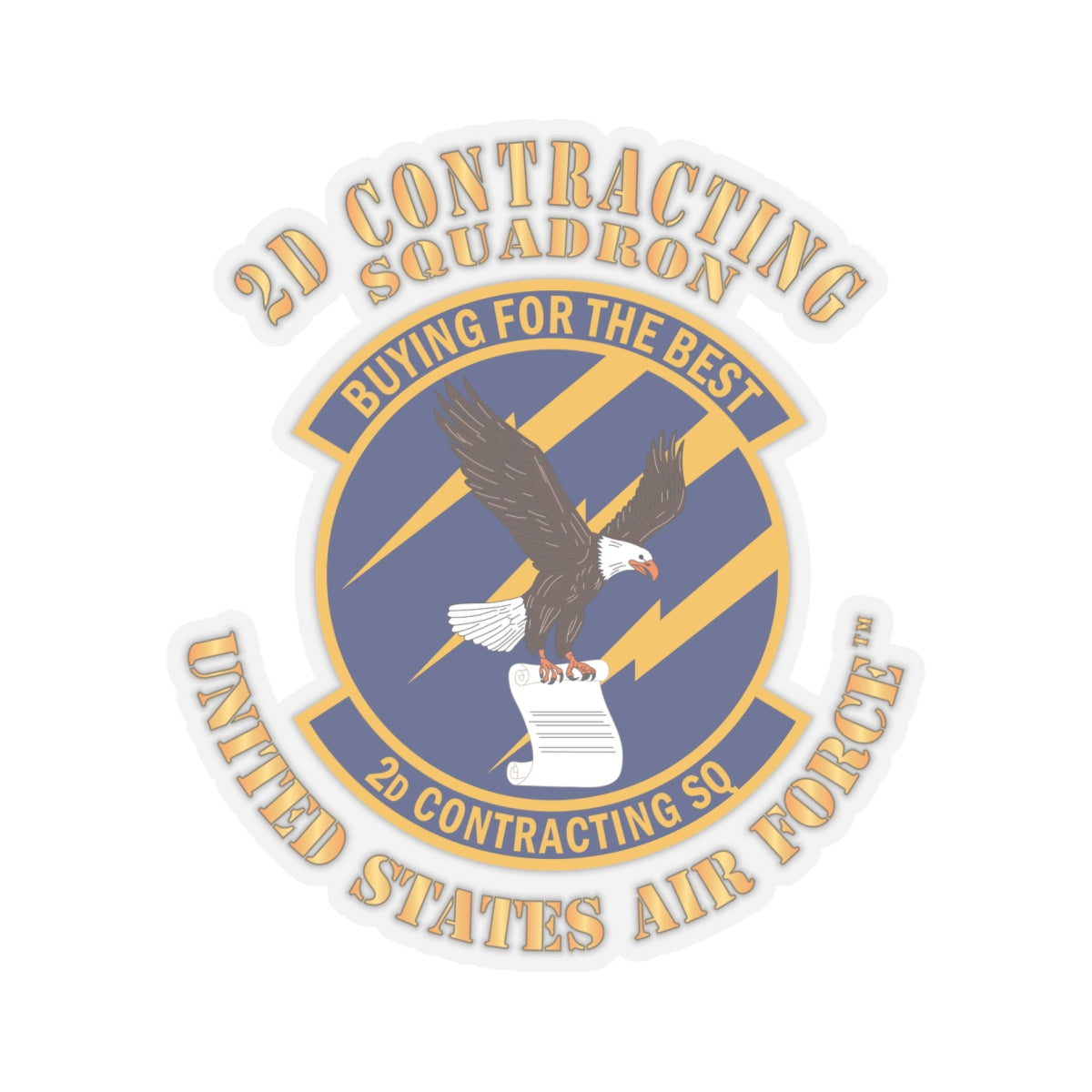 Kiss-Cut Stickers - USAF - 2d Contracting Squadron