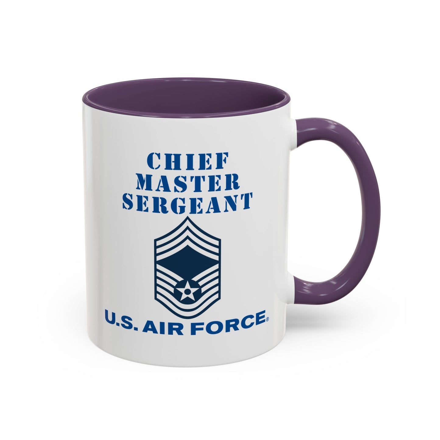 Accent Coffee Mug (11oz & 15oz) - USAF - Chief Master Sergeant (E9a) - 2020 - US Air Force w Text X 300