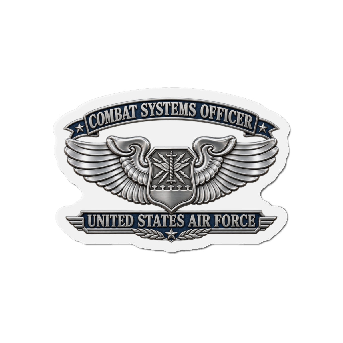 Die-Cut Magnet - USAF - Combat Systems Officer Badge - United States Air Force - 3D - Enhanced