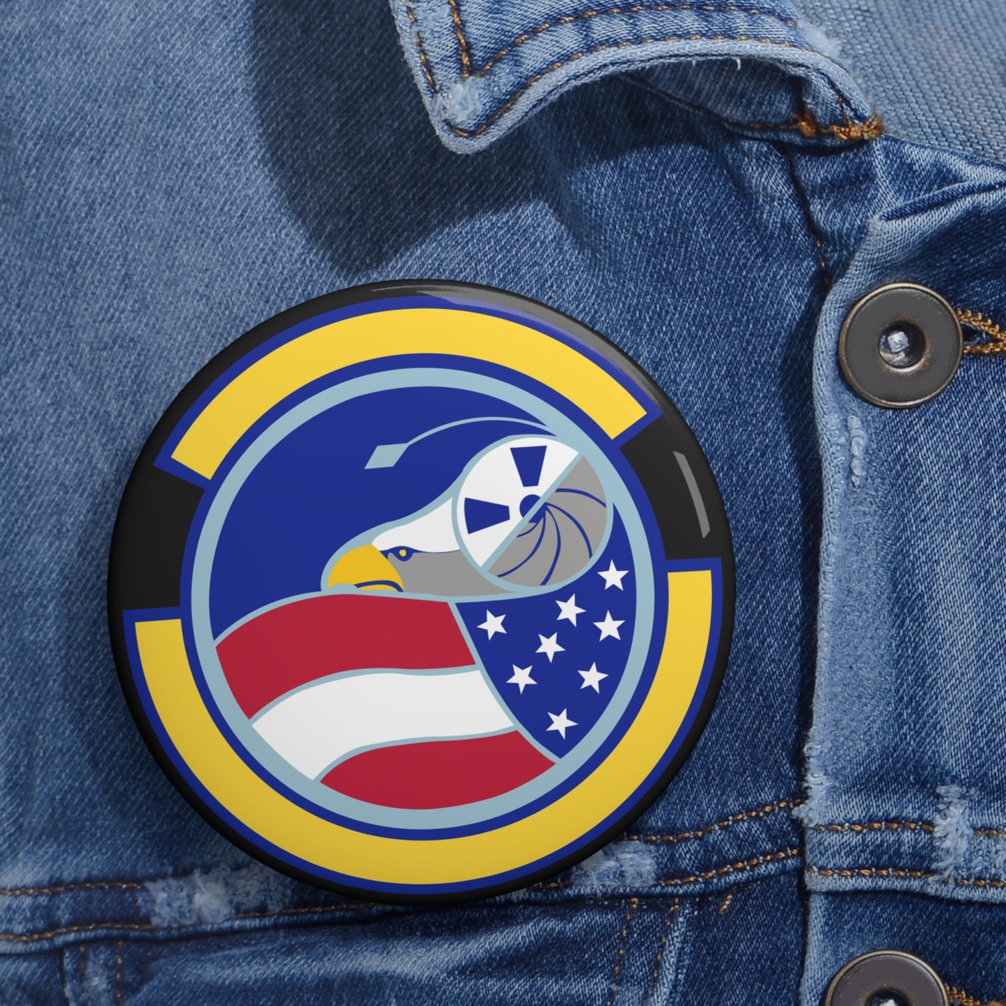 Custom Pin Button - USAF - 1st Combat Camera Squadron (AFPAA) wo txt