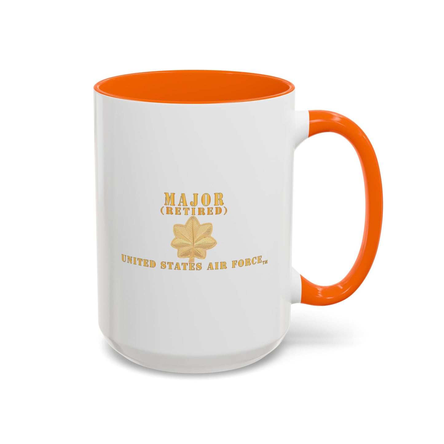 Accent Coffee Mug (11oz & 15oz) - USAF - Major - MAJ - Retired X 300