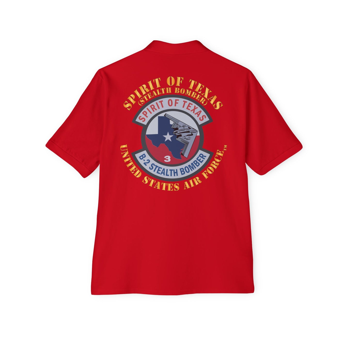 Men's Piqué Polo - USAF - B2 - Spirit of Texas - Stealth Bomber X 300