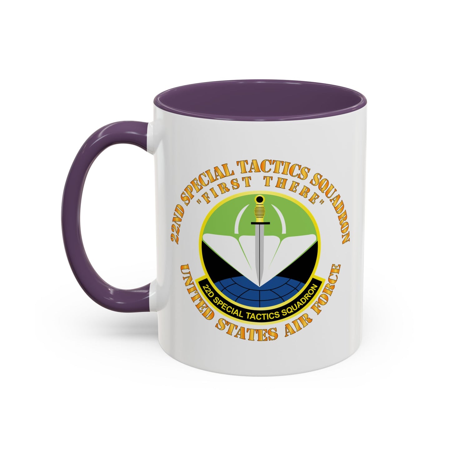 Accent Coffee Mug (11oz & 15oz) - USAF - 22nd Special Tactics Squadron - First There X 300