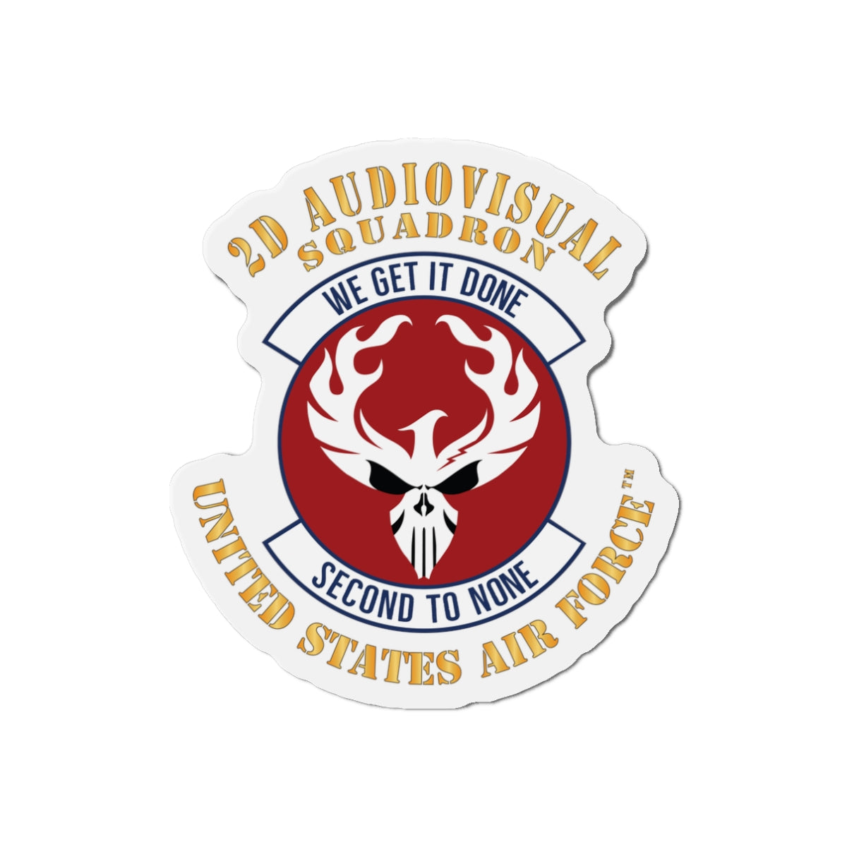 Die-Cut Magnet - USAF - 2d Audiovisual Squadron X 300