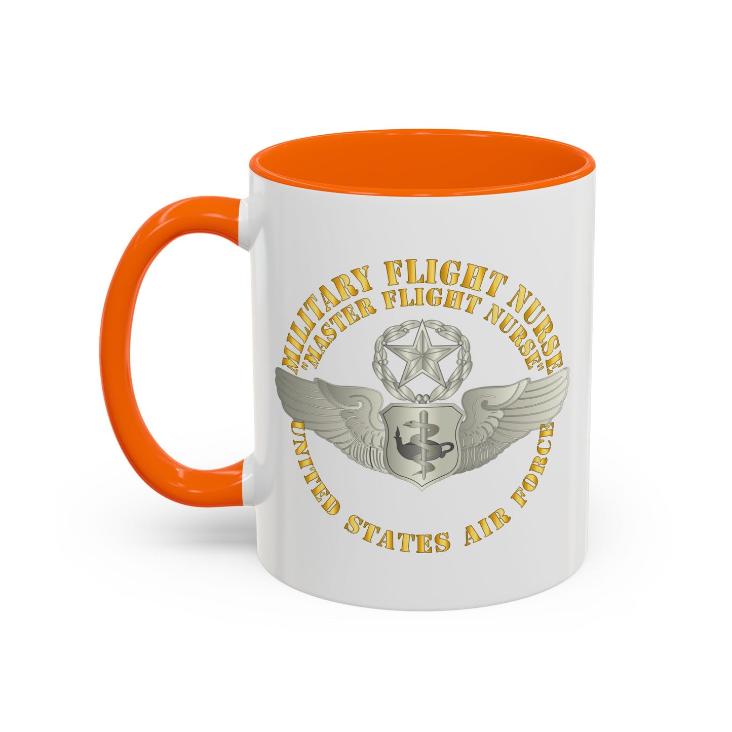 Accent Coffee Mug (11oz & 15oz) - USAF - Military Flight Nurse - Flight Nurse - Master