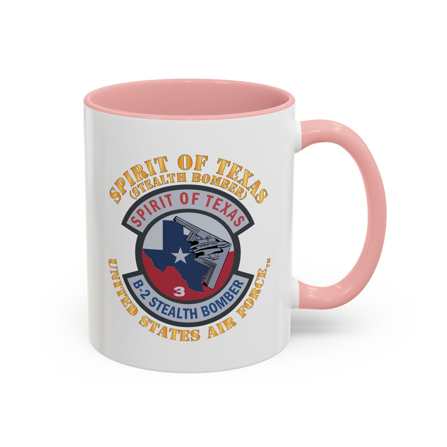 Accent Coffee Mug (11oz & 15oz) - USAF - B2 - Spirit of Texas - Stealth Bomber X 300