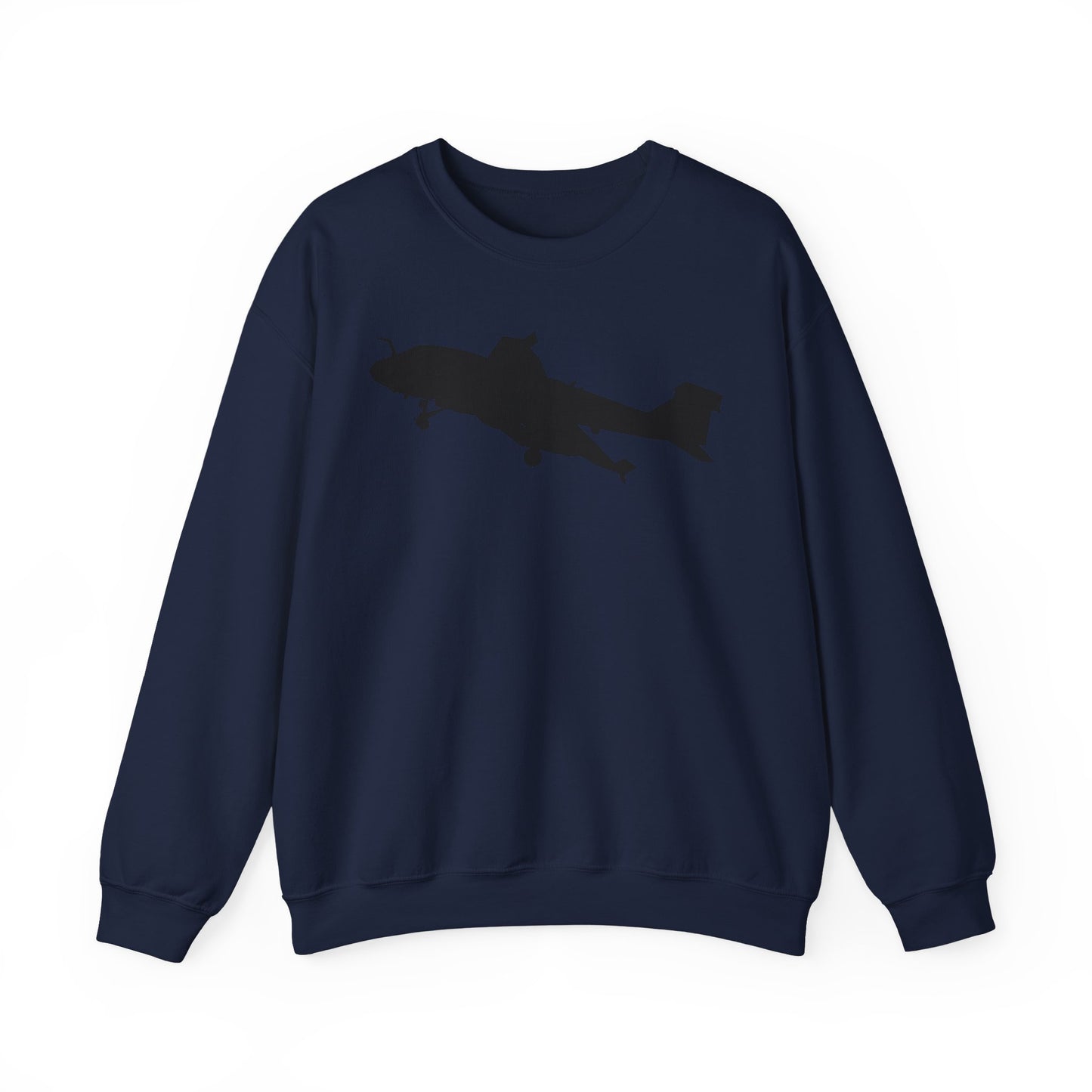 Crewneck Sweatshirt - Aircraft - Navy - A-6A Intruder - Silhouette X 300