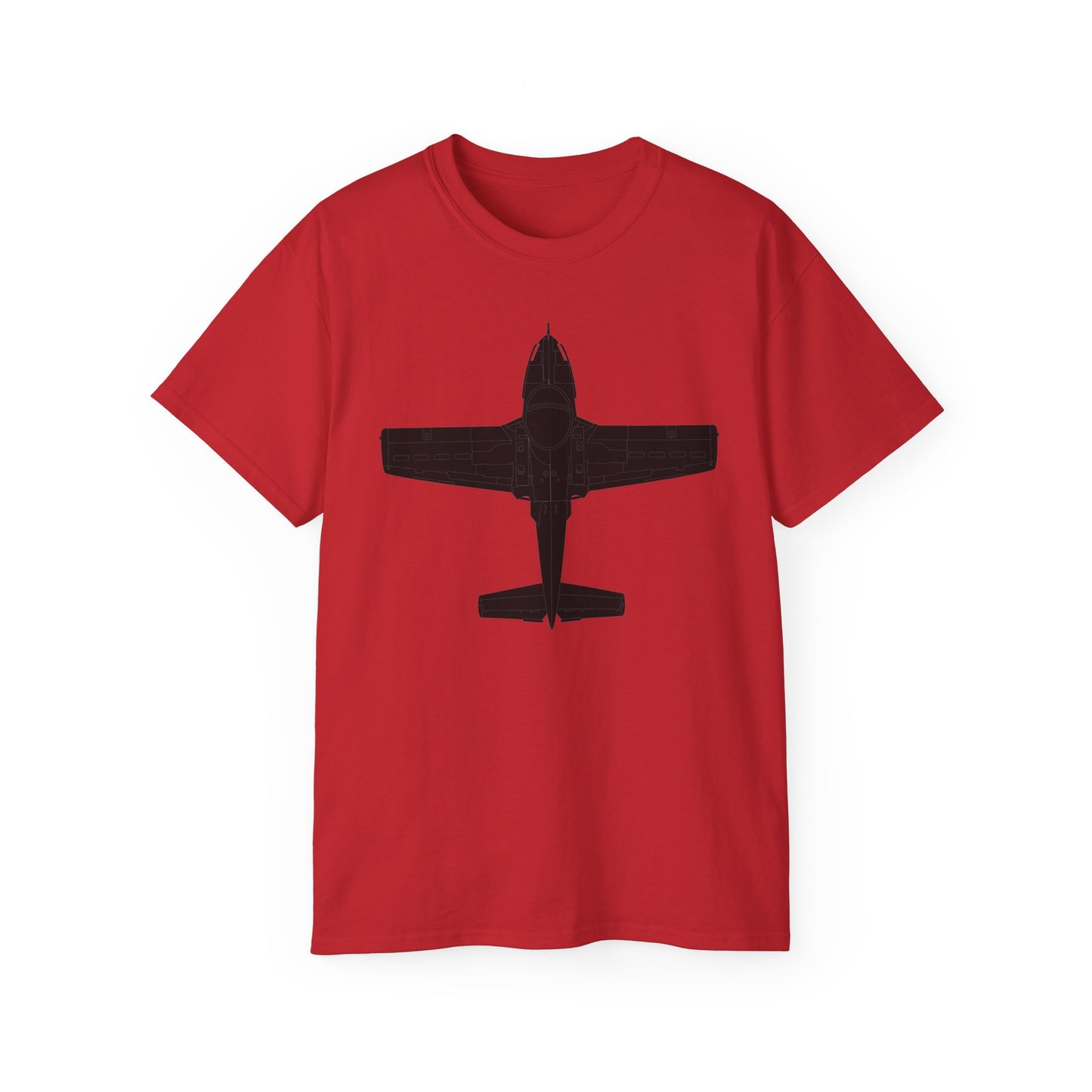 Unisex Ultra Cotton Tee - Aircraft - T-37-Trainer - Top - Black - Metal X 300