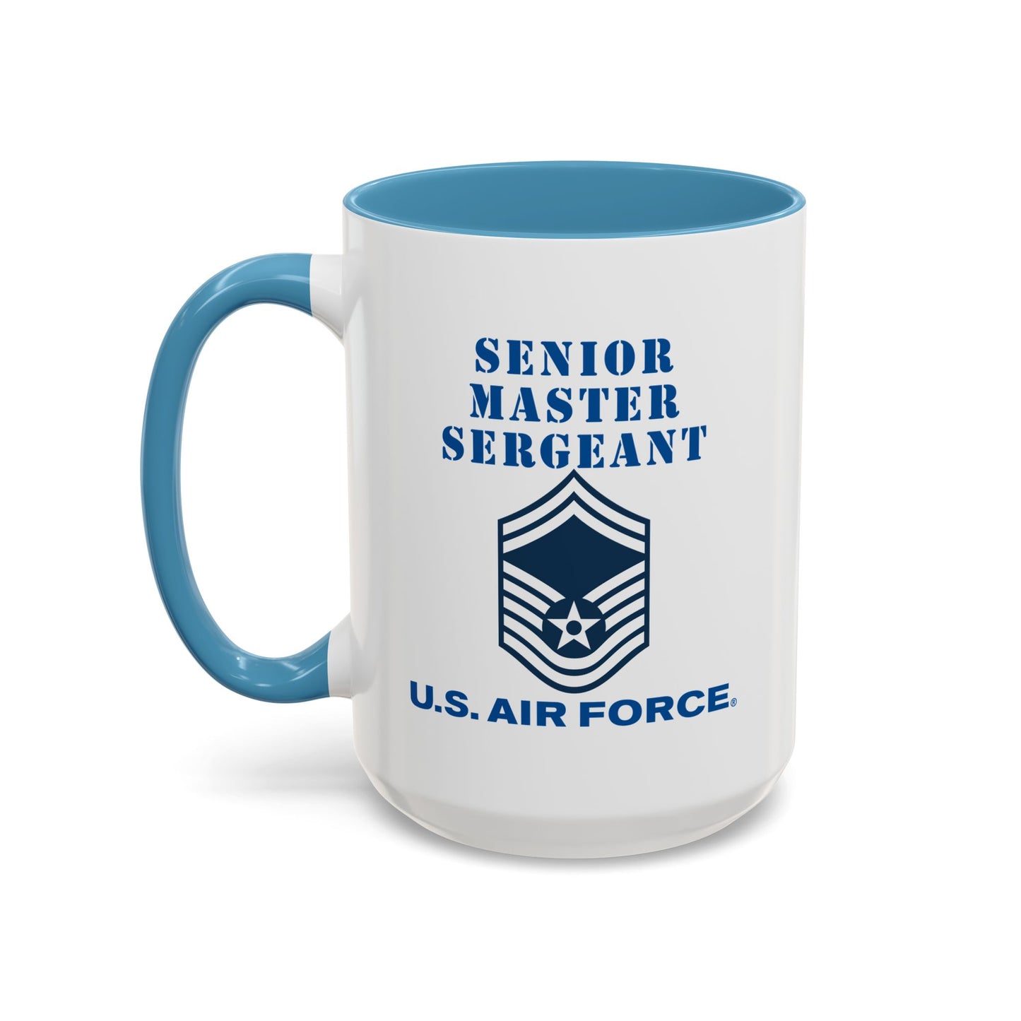 Accent Coffee Mug (11oz & 15oz) - USAF - Senior Master Sergeant (E8a) - 2020 - US Air Force w Text X 300