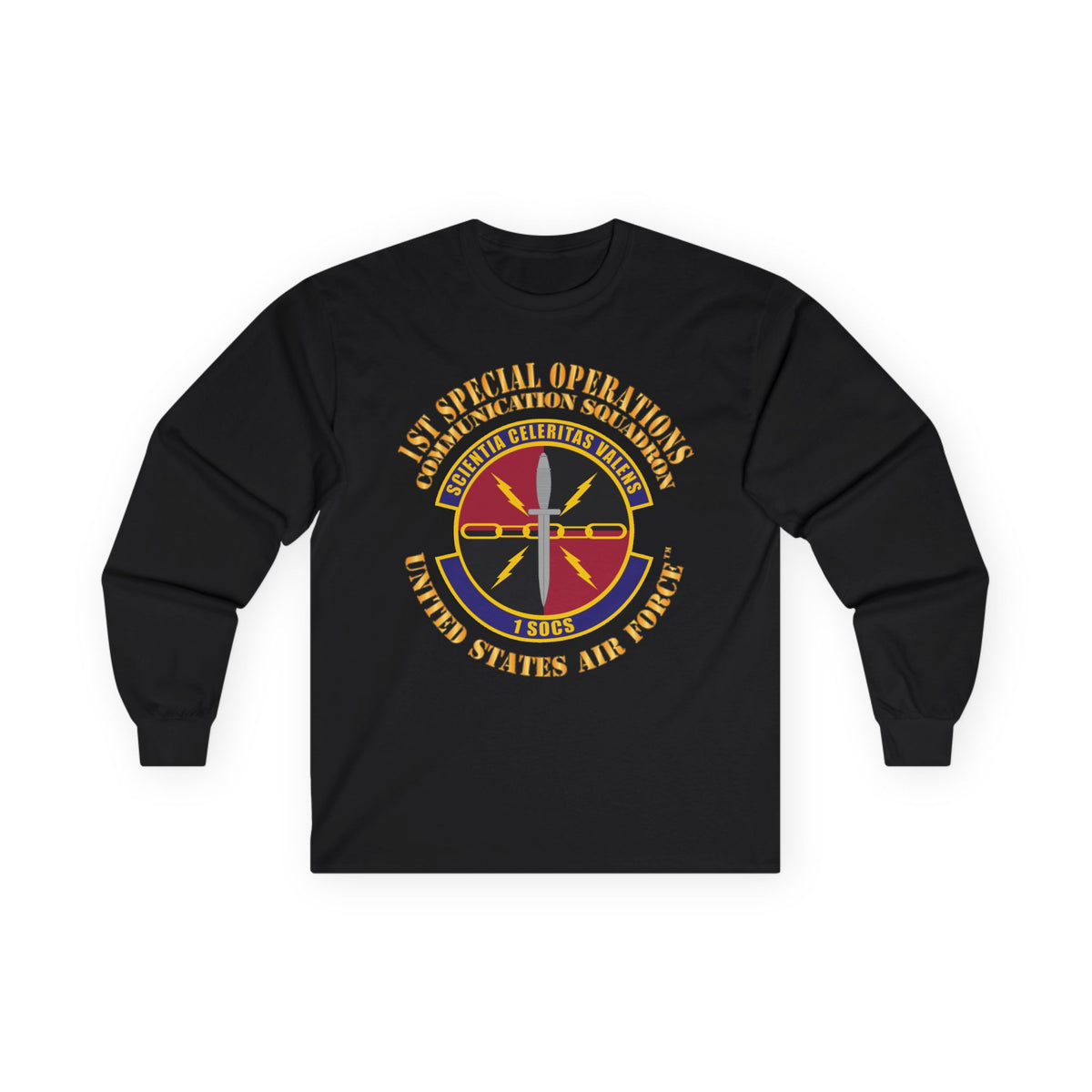 Unisex Ultra Cotton Long Sleeve Tee - USAF - 1st Special Operations Communication Squadron X 300