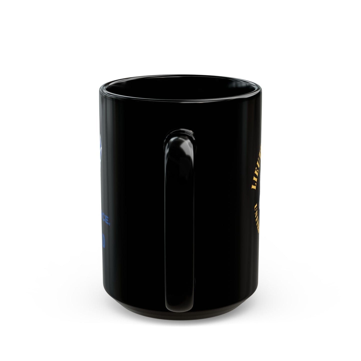 Retired U.S. Air Force Black Mug – Personalized LTC Rasmussen, American Flag (15oz)