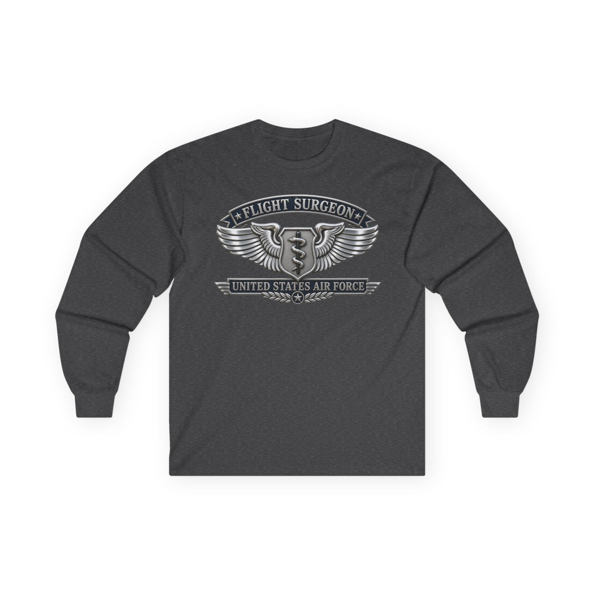 Unisex Ultra Cotton Long Sleeve Tee - USAF - Flight Surgeon Badge - United States Air Force - 3D - Enhanced