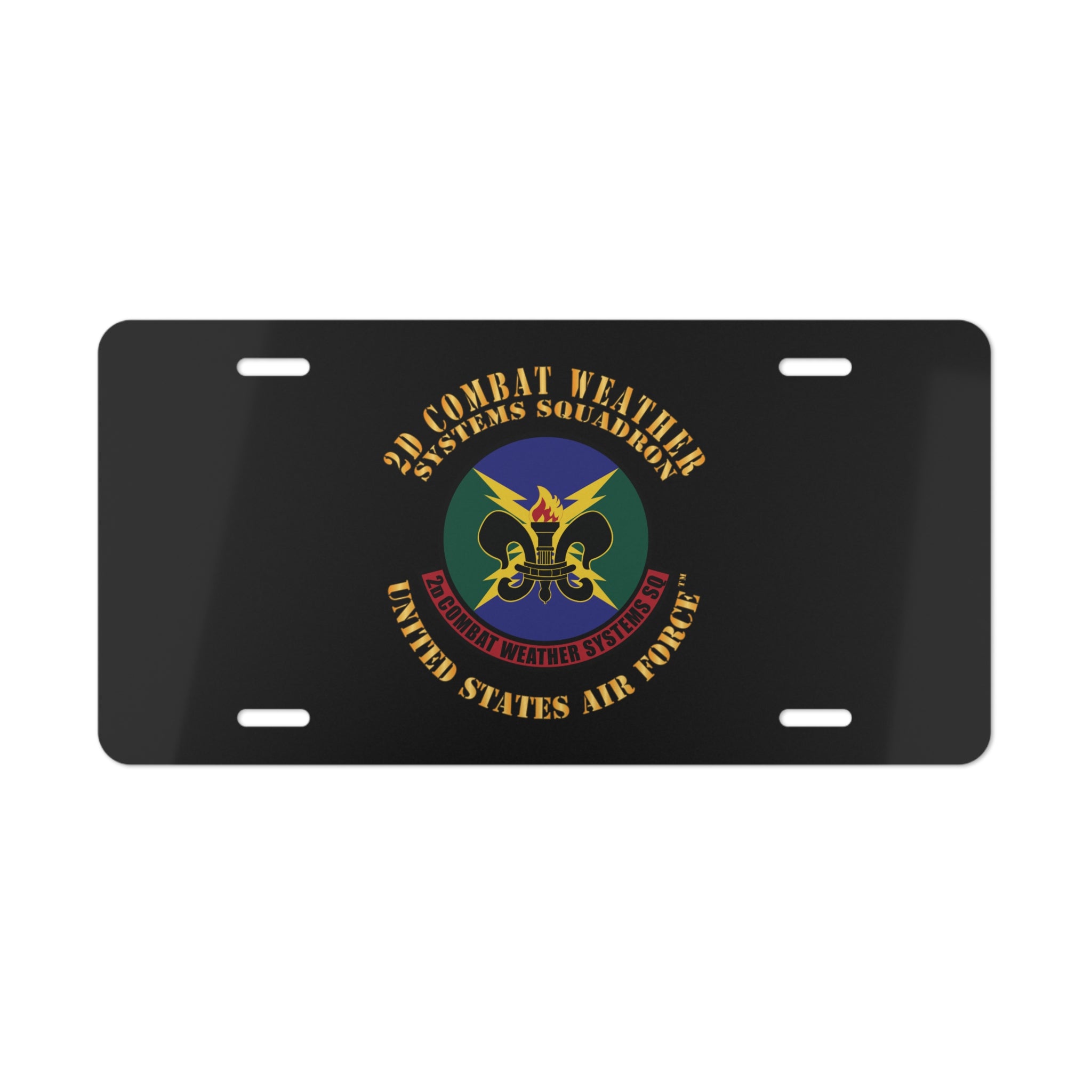 USAF 2d Combat Weather License Plate | Air Force Stickers Plus
