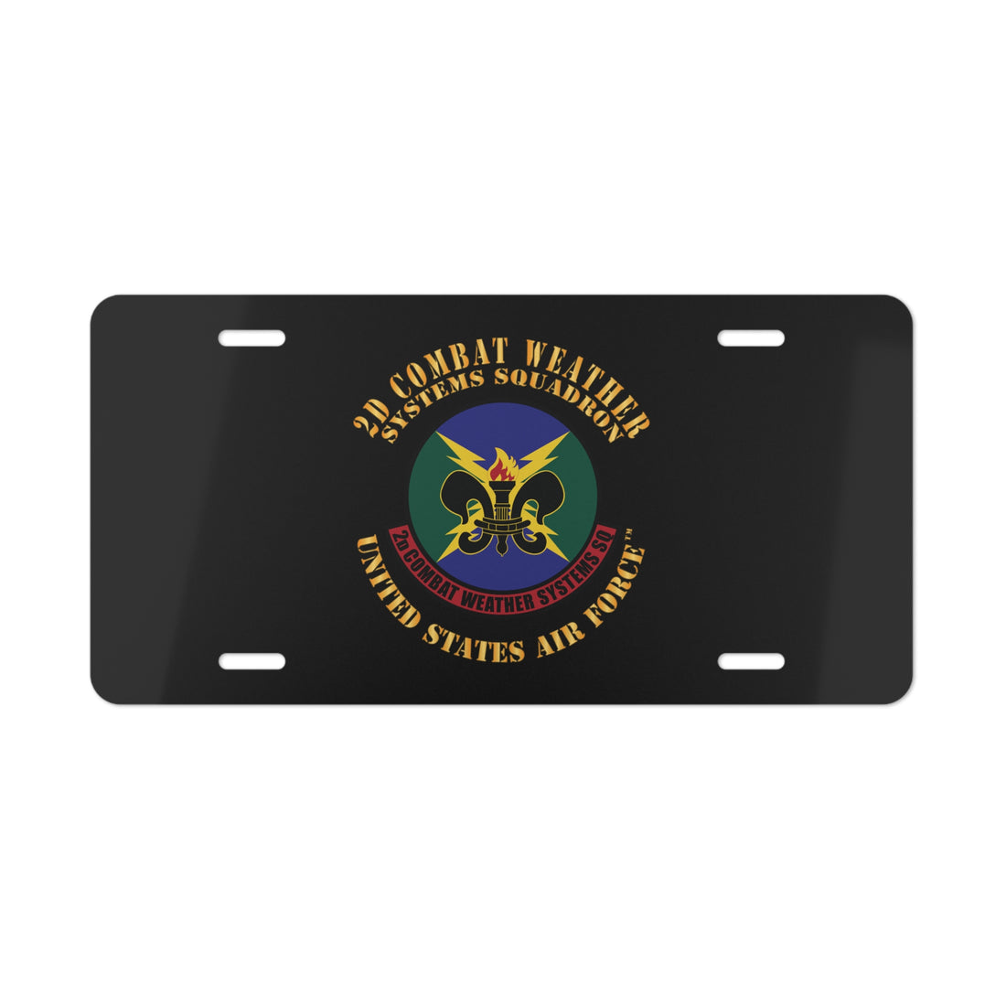 USAF 2d Combat Weather License Plate | Air Force Stickers Plus