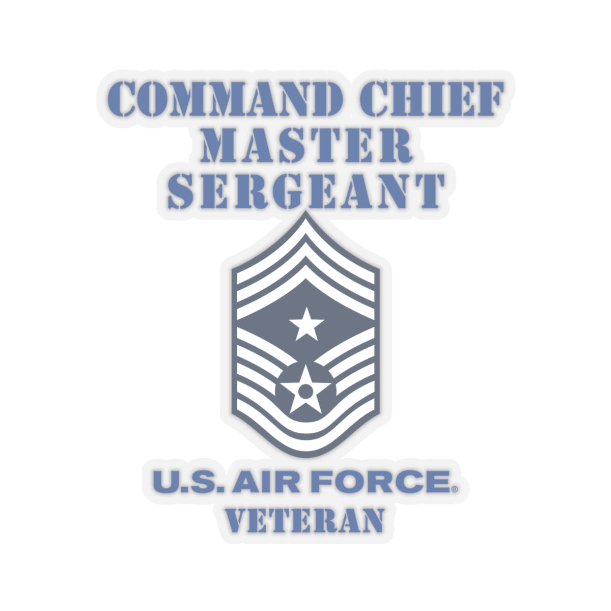Kiss-Cut Stickers - USAF - Command Chief Master Sergeant (E9c) - 2020 - Veteran