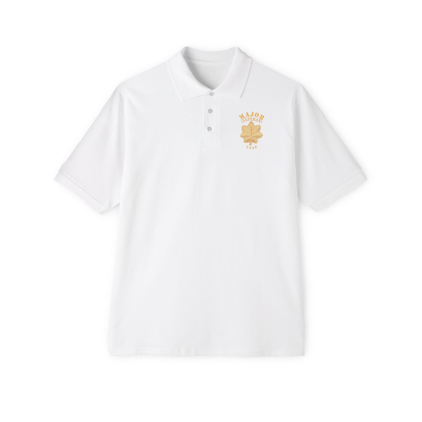 Men's Piqué Polo - USAF - Major - Veteran - USAF X 300